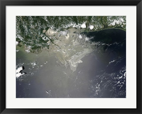 Framed Oil  in the Gulf of Mexico Print