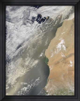 Framed Dust Storm off West Africa Print