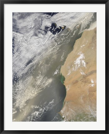 Framed Dust Storm off West Africa Print