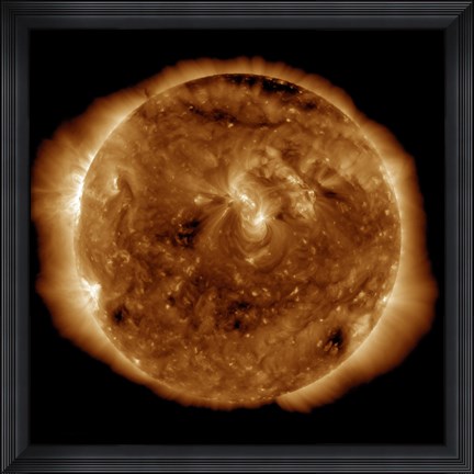 Framed Dark Rift in the Sun&#39;s Atmosphere Known as a Coronal Hole Print