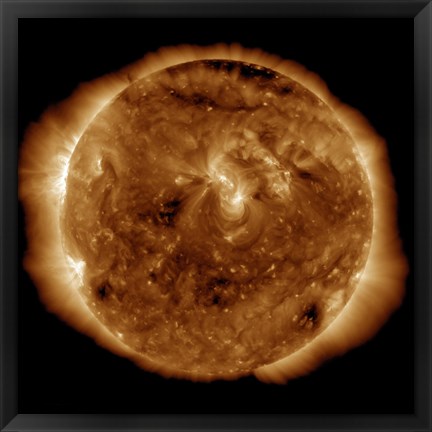 Framed Dark Rift in the Sun&#39;s Atmosphere Known as a Coronal Hole Print