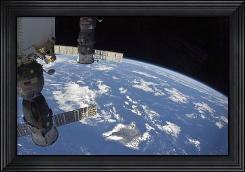 Framed View from Space Showing part of the Hawaiian Island Chain Print