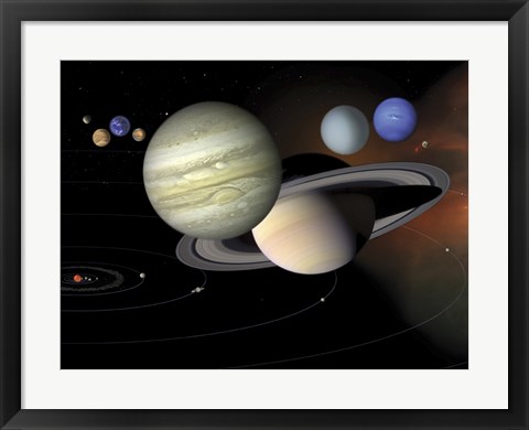 Framed Solar System Print