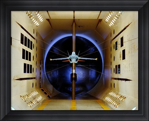 Framed A/A-18 E/F Model Tested in a Wind Tunnel Print