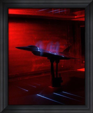 Framed Basic Flow Visualization Test of an F-16XL Scamp Model Print