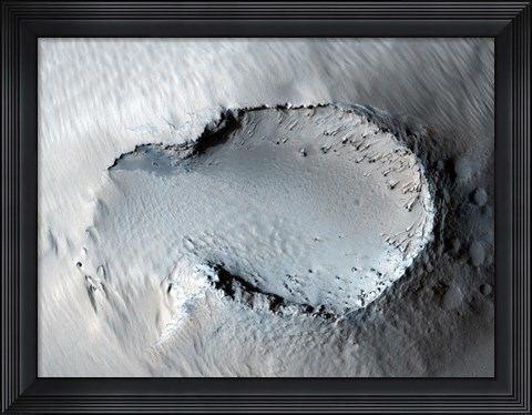 Framed small Cone on the Side of one of Mars&#39; Giant Shield Volcanoes Print