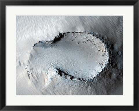 Framed small Cone on the Side of one of Mars&#39; Giant Shield Volcanoes Print
