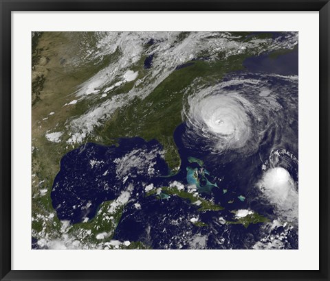 Framed Hurricane Earl Print