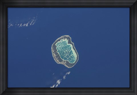 Framed Mataiva Atoll, Tuamotu Archipelago in the South Pacific Ocean Print
