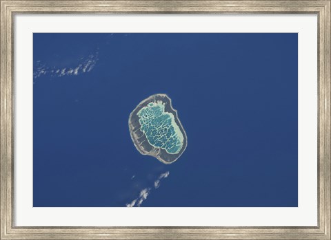 Framed Mataiva Atoll, Tuamotu Archipelago in the South Pacific Ocean Print