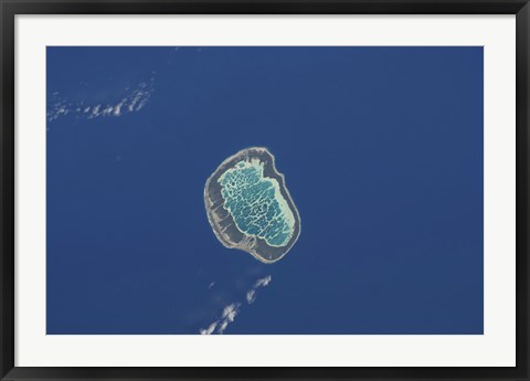 Framed Mataiva Atoll, Tuamotu Archipelago in the South Pacific Ocean Print