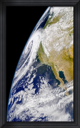 Framed Massive Low Pressure System Approaching the Northern California Coast Print