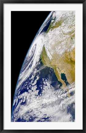 Framed Massive Low Pressure System Approaching the Northern California Coast Print