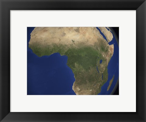Framed Earth Showing Landcover over Africa Print