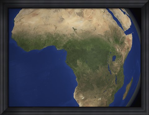 Framed Earth Showing Landcover over Africa Print