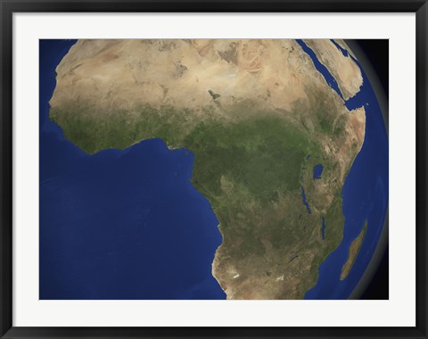 Framed Earth Showing Landcover over Africa Print