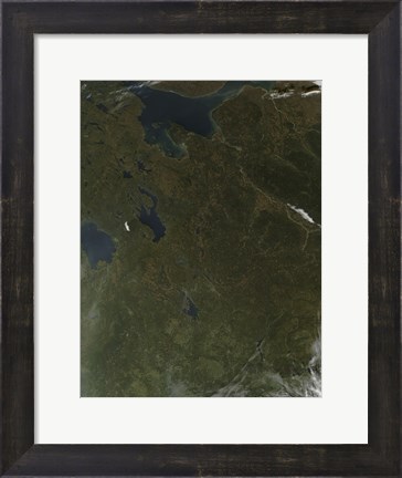 Framed Fall Colors in Northwestern Russia Print