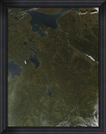 Framed Fall Colors in Northwestern Russia Print