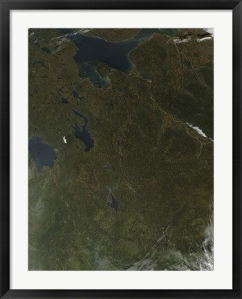 Framed Fall Colors in Northwestern Russia Print