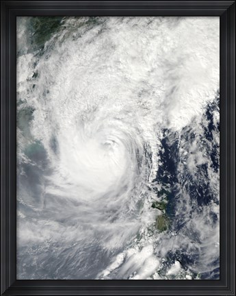 Framed Typhoon Megi Print