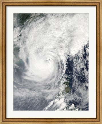 Framed Typhoon Megi Print