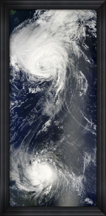 Framed Two Powerful Storms Span the Atlantic Ocean Print