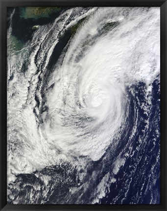 Framed Typhoon Chaba over the Ryukyu Islands, Japan Print