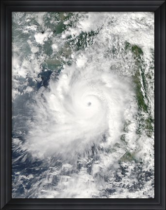 Framed Cyclone Giri moves Ashore over Burma Print