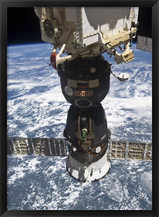 Framed Soyuz TMA-19 spacecraft docked to the Rassvet Mini-Research Module 1 Print