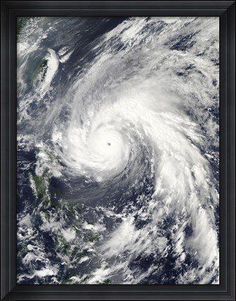 Framed Super Typhoon Megi Print