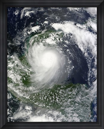 Framed Tropical Storm Karl over the Yucatan Peninsula Print