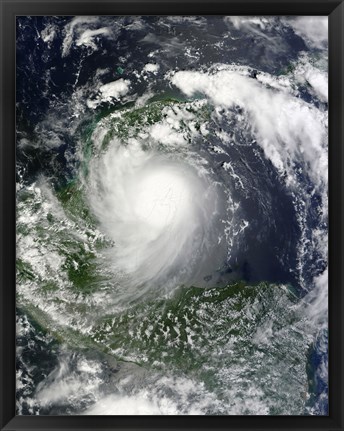 Framed Tropical Storm Karl over the Yucatan Peninsula Print