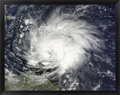 Framed Hurricane Tomas over the Lesser Antilles Print