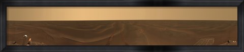 Framed Panoramic view of the Plains of Meridiani on the Planet Mars Print