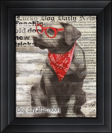 Framed Lucky Dog Print