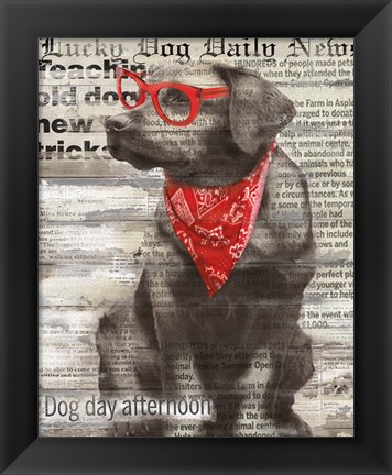 Framed Lucky Dog Print