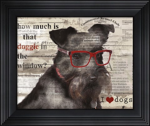 Framed Doggie in the Window Print