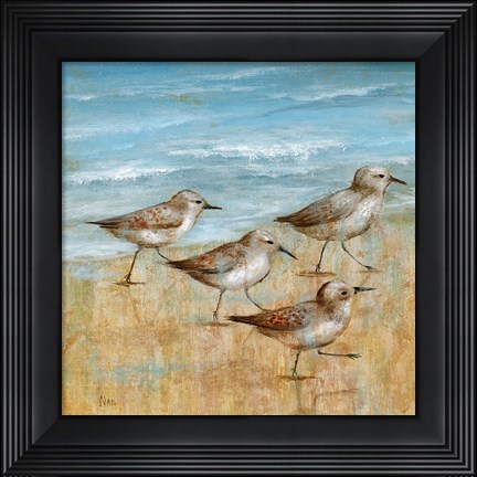 Framed Sandpipers I Print