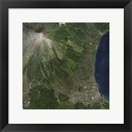Framed Natural-Color image of the Mayon Volcano in the Philippines Print