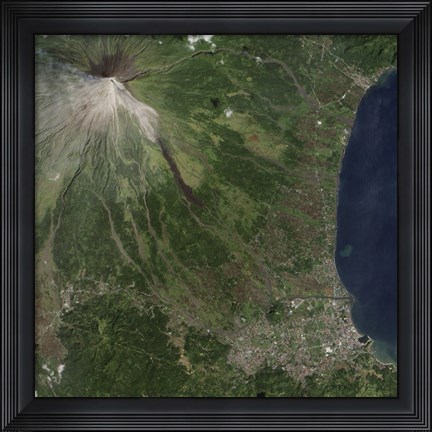 Framed Natural-Color image of the Mayon Volcano in the Philippines Print