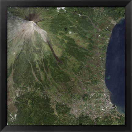 Framed Natural-Color image of the Mayon Volcano in the Philippines Print