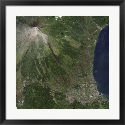 Framed Natural-Color image of the Mayon Volcano in the Philippines Print