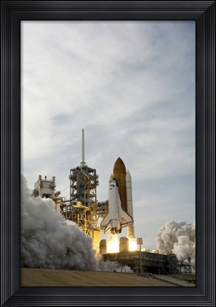 Framed Space Shuttle Takes off from Kennedy Space Center Print