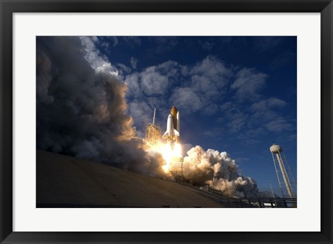 Framed Space Shuttle Atlantis Lifts off from the Launch pad at Kennedy Space Center, Florida Print