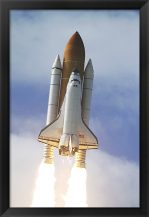 Framed Space Shuttle Atlantis Lifts Off from Kennedy Space Center Print