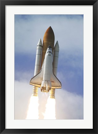 Framed Space Shuttle Atlantis Lifts Off from Kennedy Space Center Print