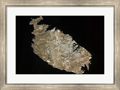 Framed Malta Island Print