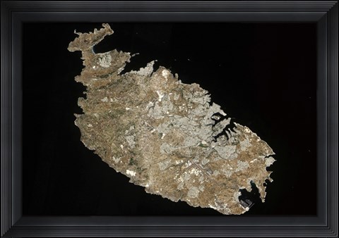 Framed Malta Island Print