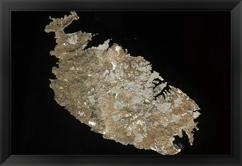 Framed Malta Island Print