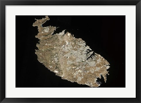 Framed Malta Island Print